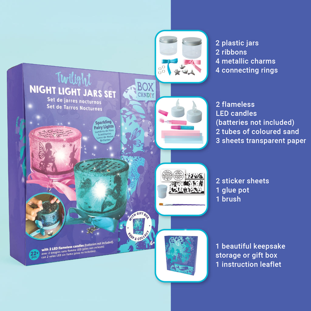 Twilight Night Light Jars Set