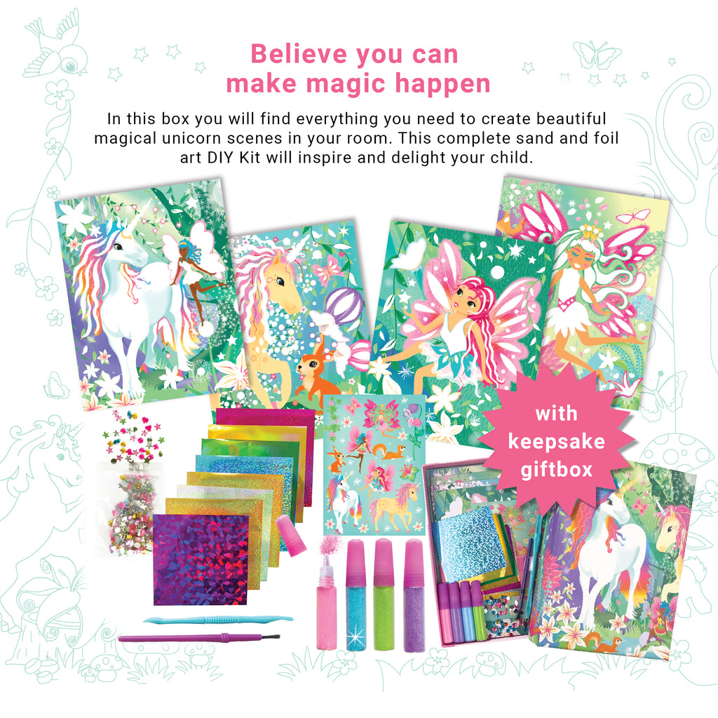 Magical Unicorns Sand & Foil Art Set