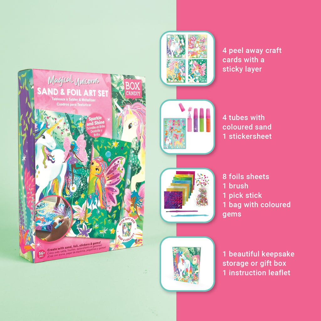 Magical Unicorns Sand & Foil Art Set