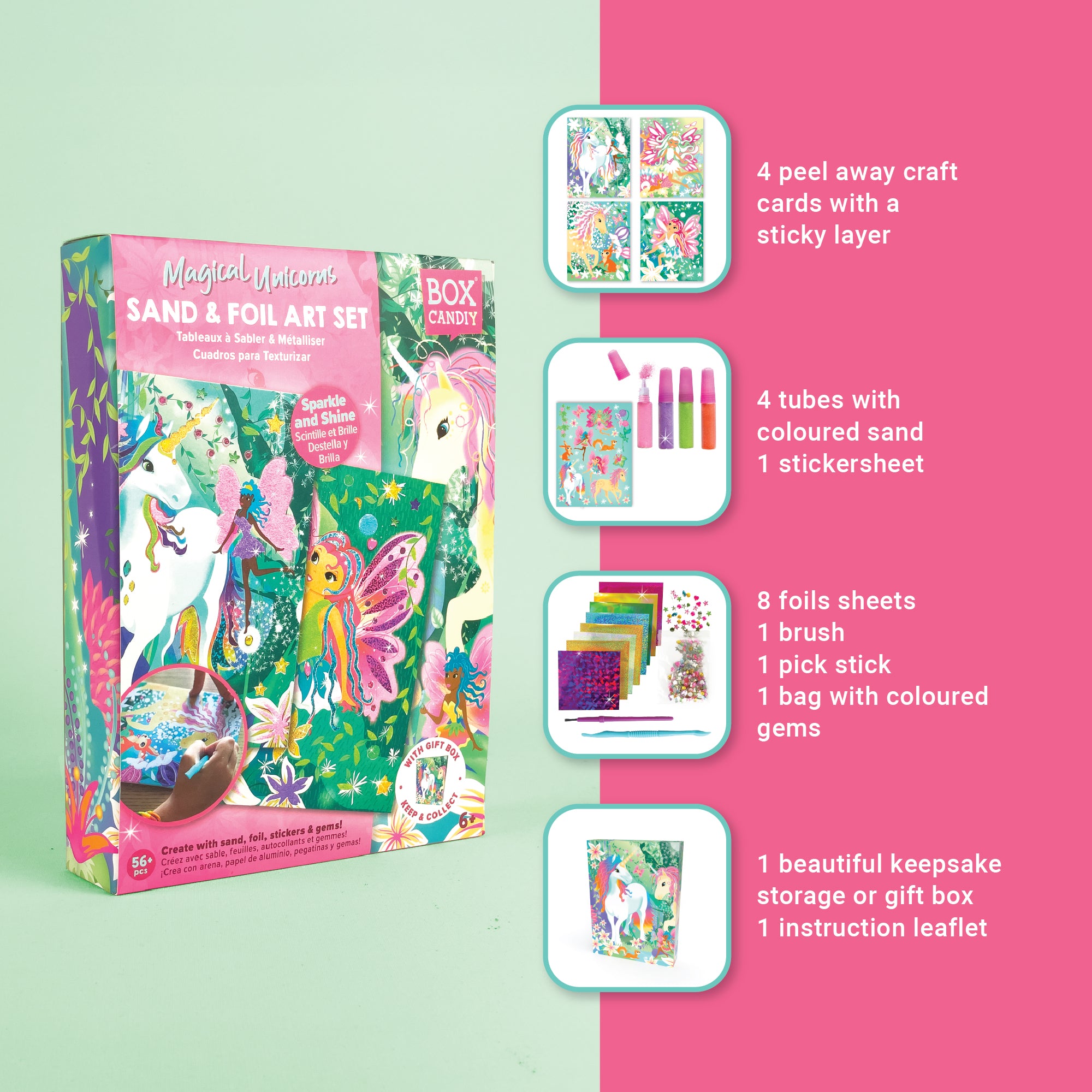 Magical Unicorns Sand & Foil Art Set