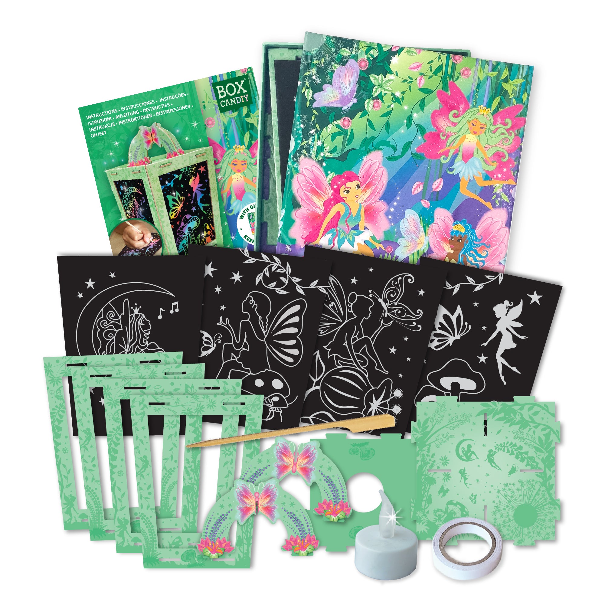 Twilight Fairy Lantern Scratch Art Set