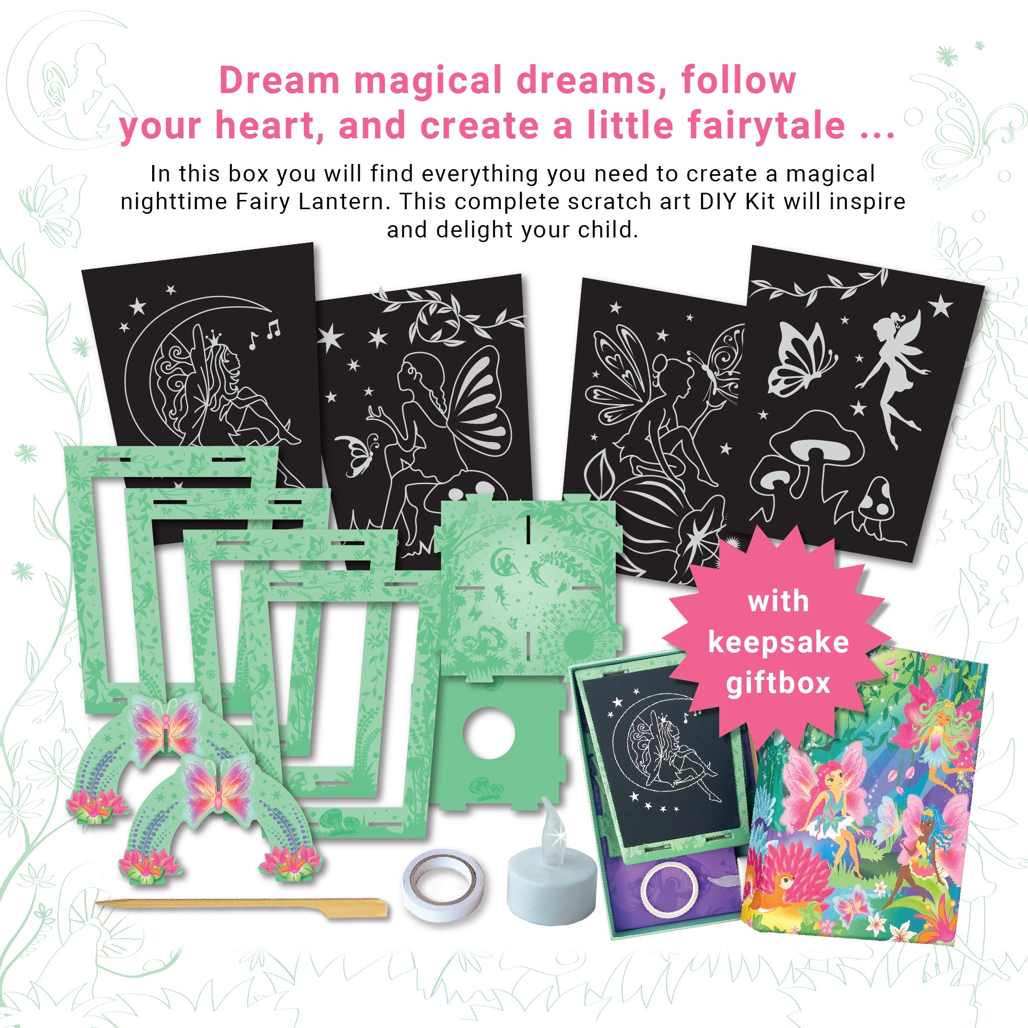 Twilight Fairy Lantern Scratch Art Set
