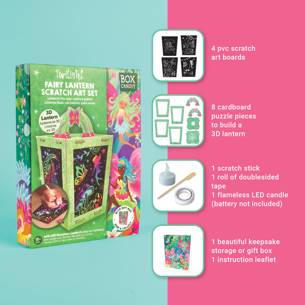 Twilight Fairy Lantern Scratch Art Set