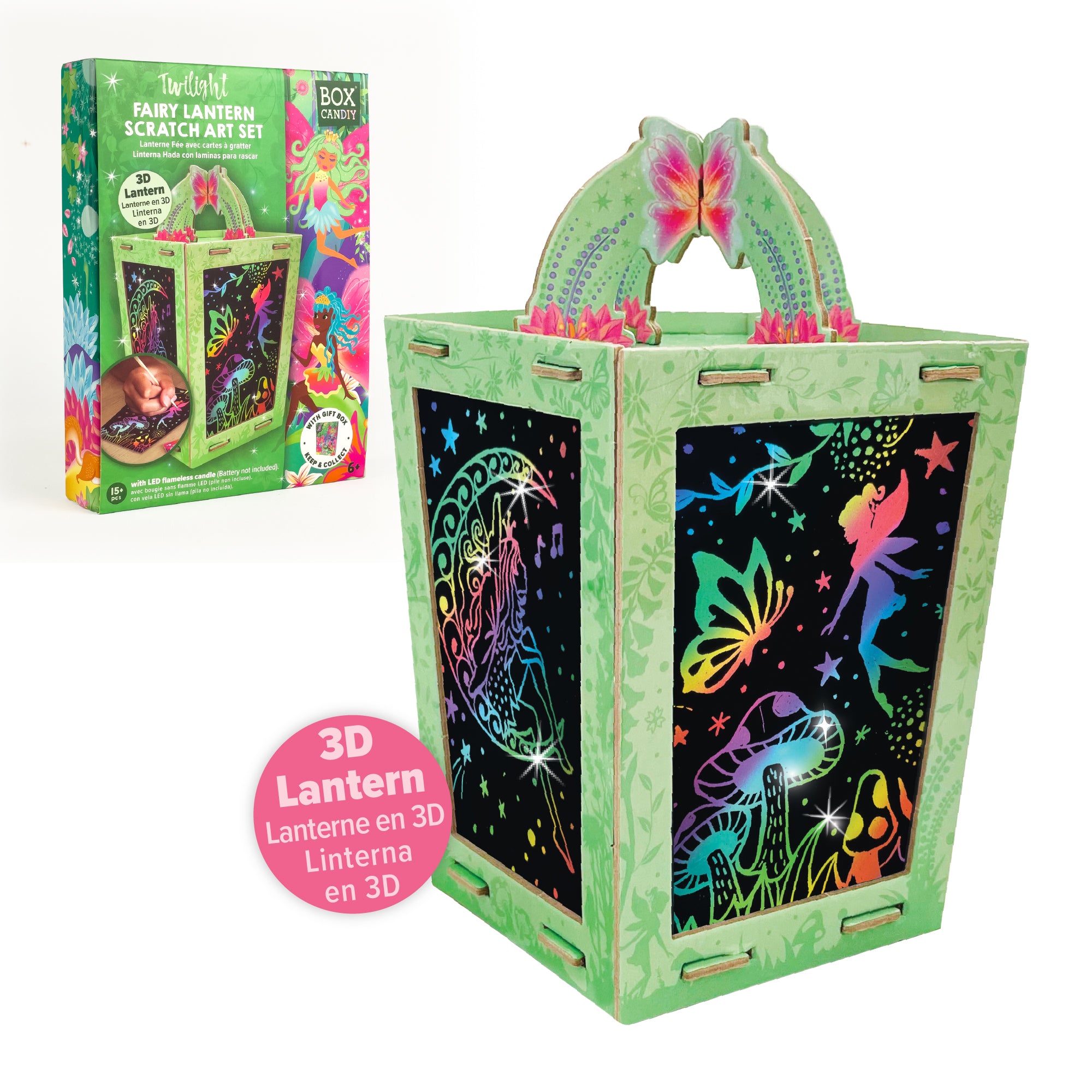 Twilight Fairy Lantern Scratch Art Set