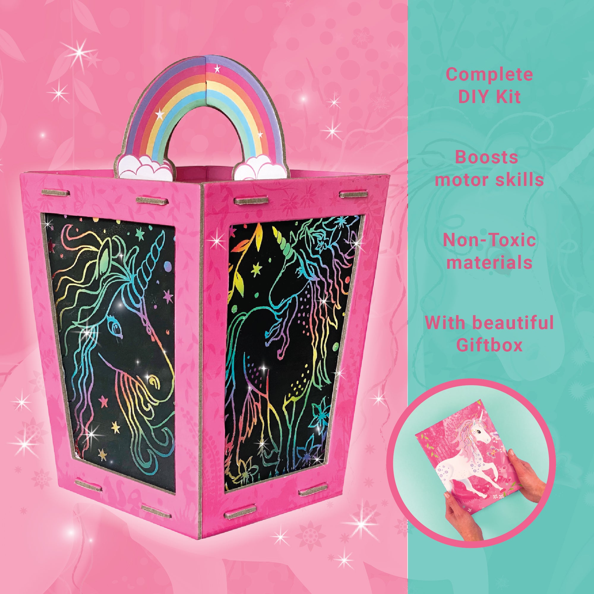 Twilight Unicorn Lantern Scratch Art Set