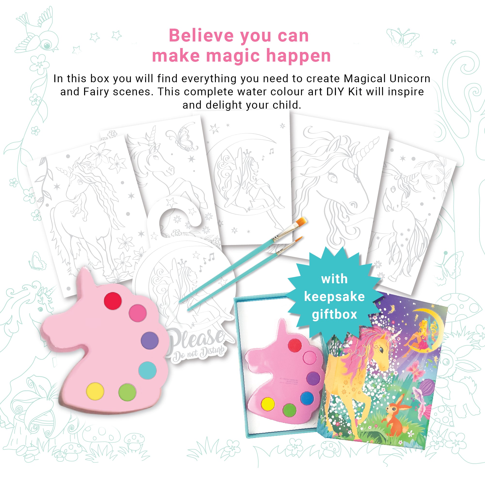 Magical Unicorns Watercolour Art Set