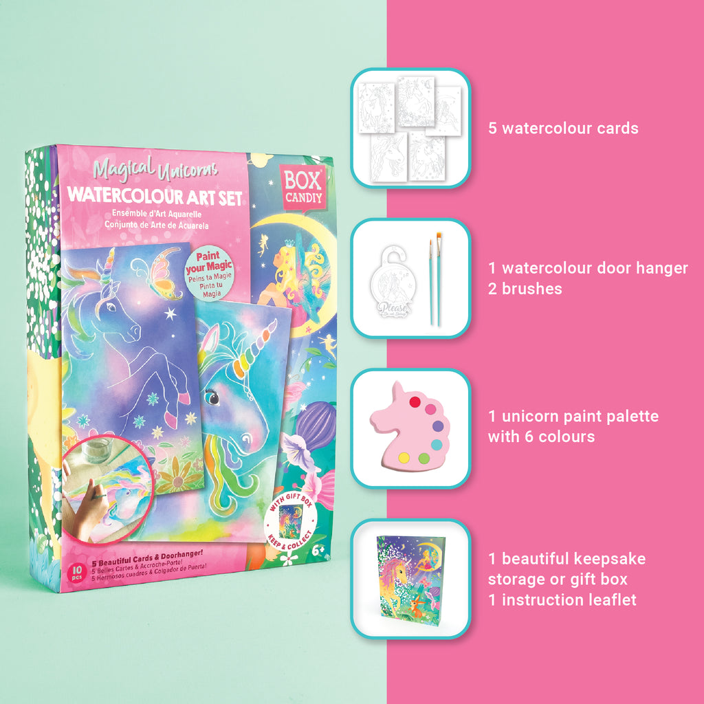 Magical Unicorns Watercolour Art Set