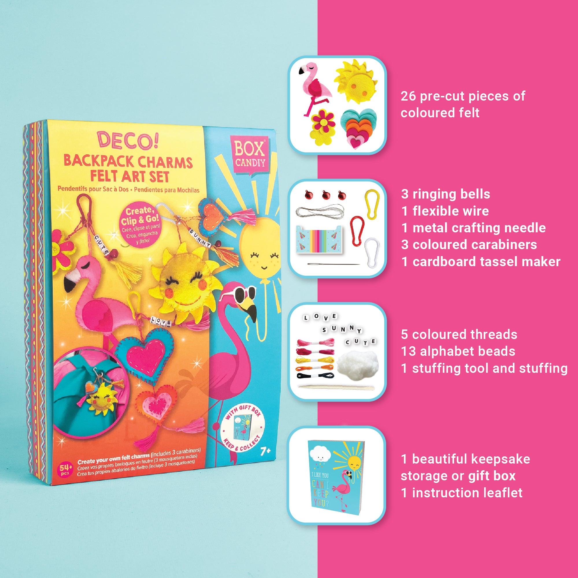 Deco Backpack Charms Felt Art Set