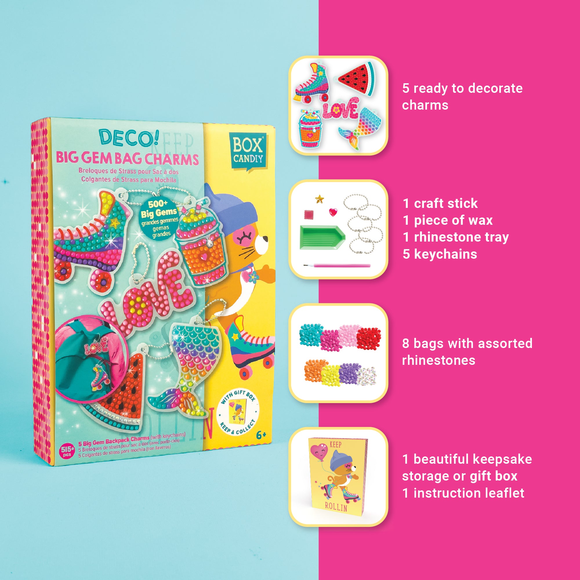 Deco Big Gem Bag Charms